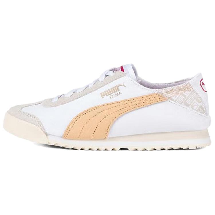 PUMA Roma Low Top Skateboard Shoes Unisex White Orange