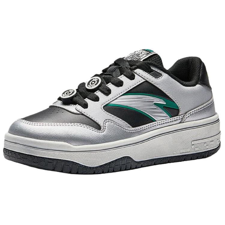 Anta Street Rebel 3 Abrasion Resistant Coverage Slip Resistant Low top Skateboard Shoes Women's Silver Black