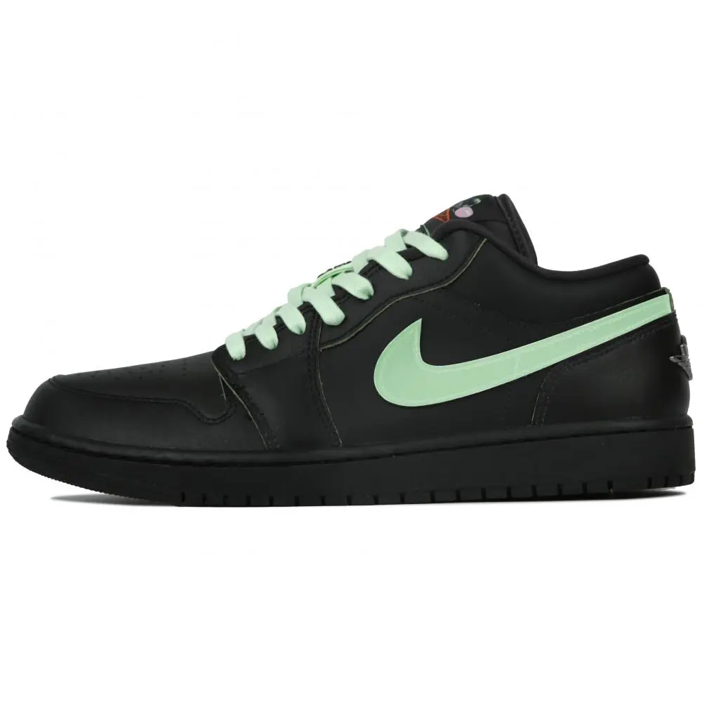 Jordan Air Jordan 1 Slip-Resistant Low-Top Vintage Basketball Shoes Unisex Black