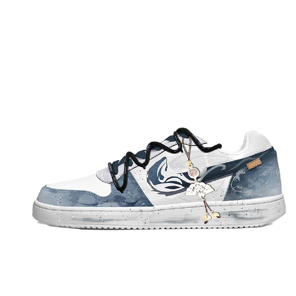 Nike EBERNON Low Top Skateboard Shoes Unisex Blue White