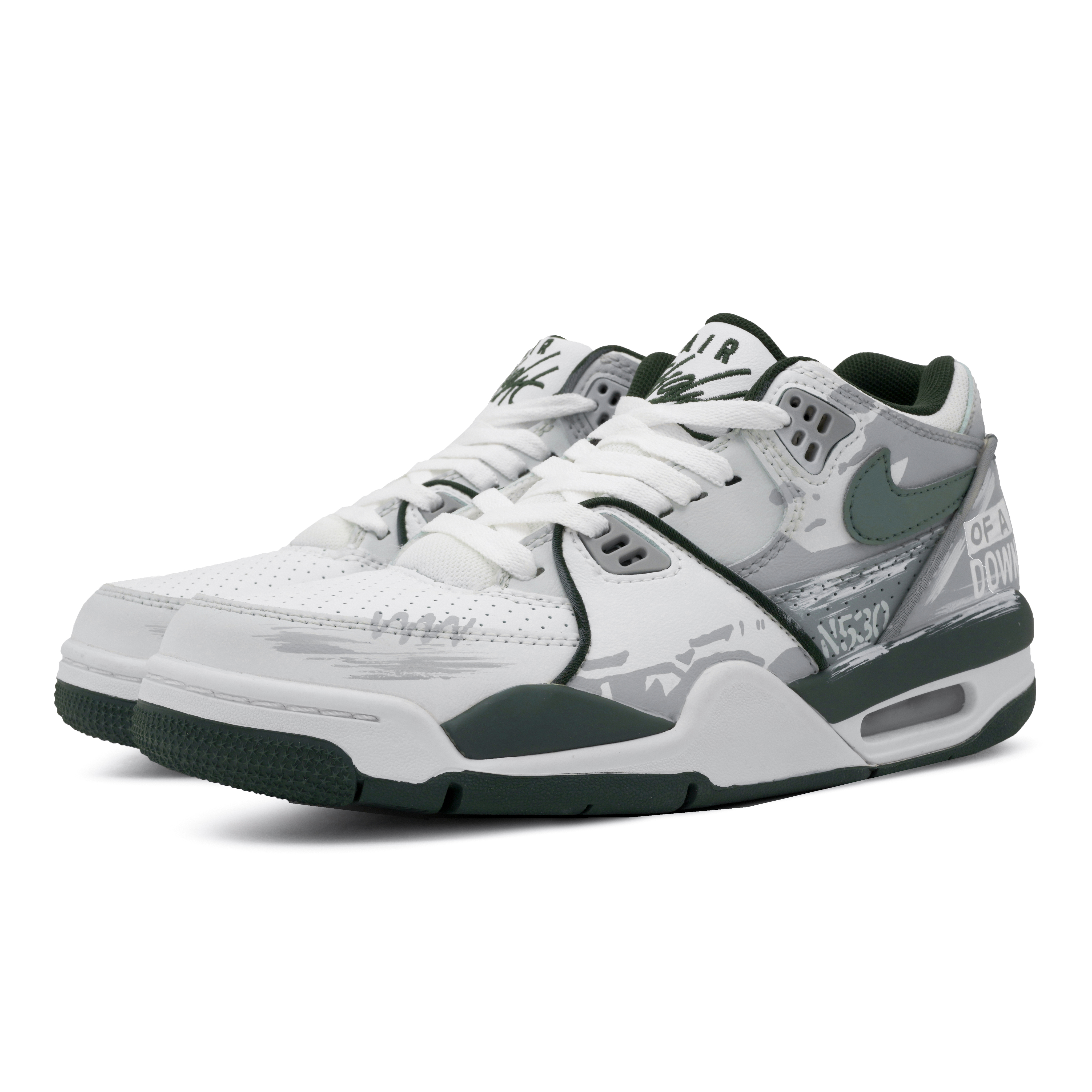 Nike Air Flight 89 Wild Oasis Abrasion Resistant Low Top Vintage Basketball Shoes Men's White Green купить в интернет-магазине Yoocart с быстрой доставкой по России.