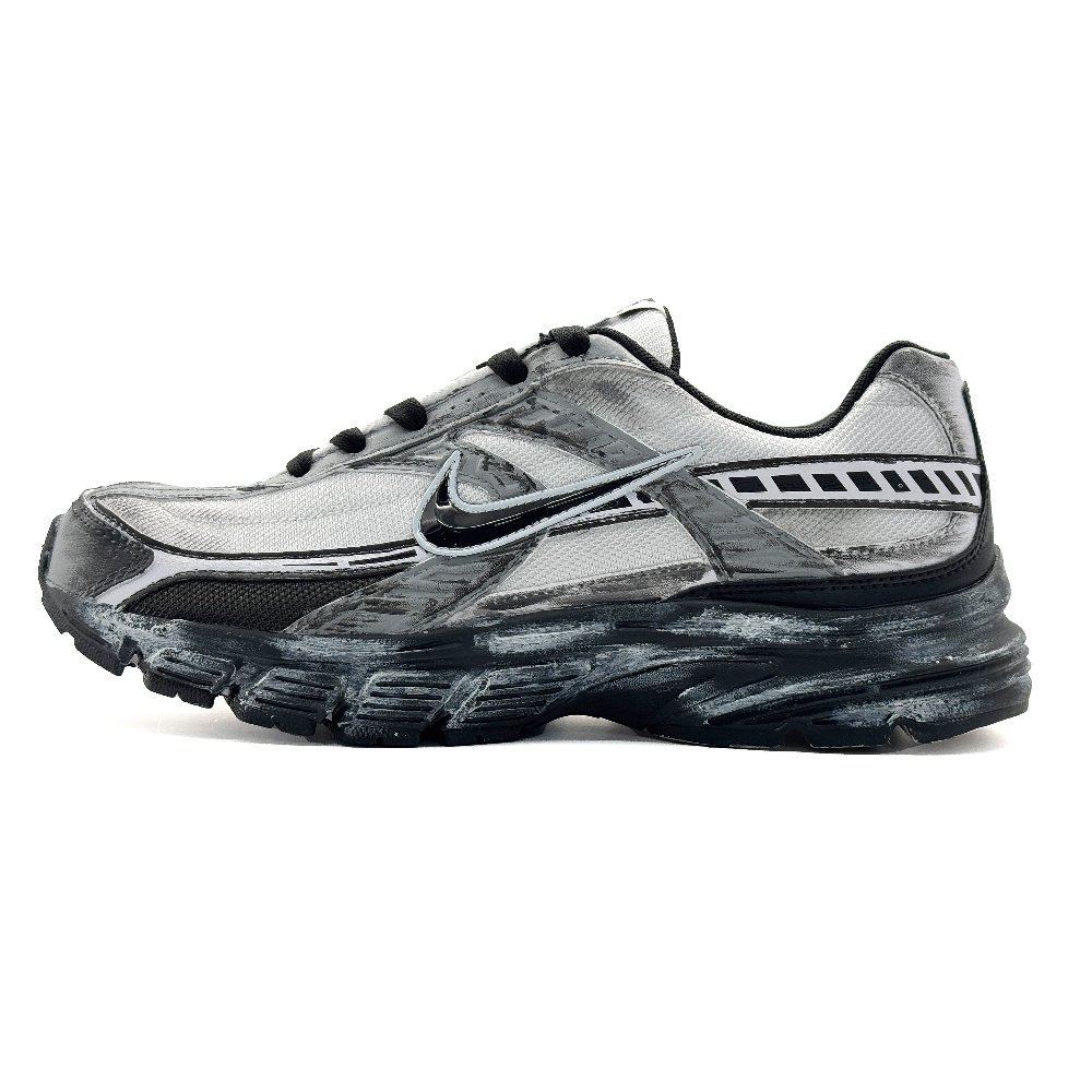 Nike Initiator Cushioning, Breathable, Height Increasing Low Top Casual City Commute Running Shoes Men's Black Gray