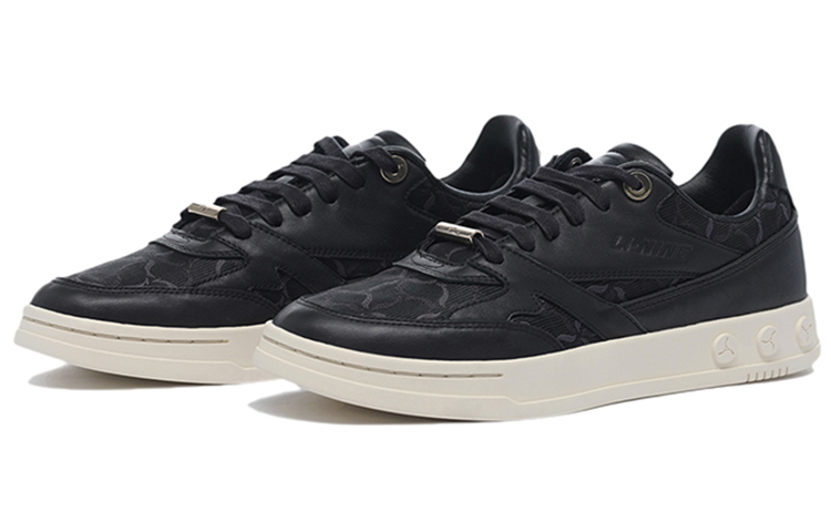 LiNing Classic Collection Anti-Slip And Wear-Resistant Lightweight Low-Top Skateboard Shoes Women's Black