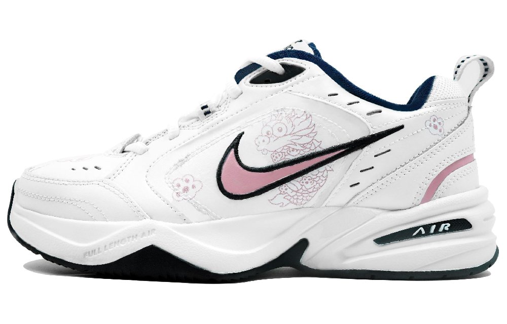 Nike Air Monarch 4 Anti Slip Wear Resistant Low Top Chunky Sneakers Unisex White