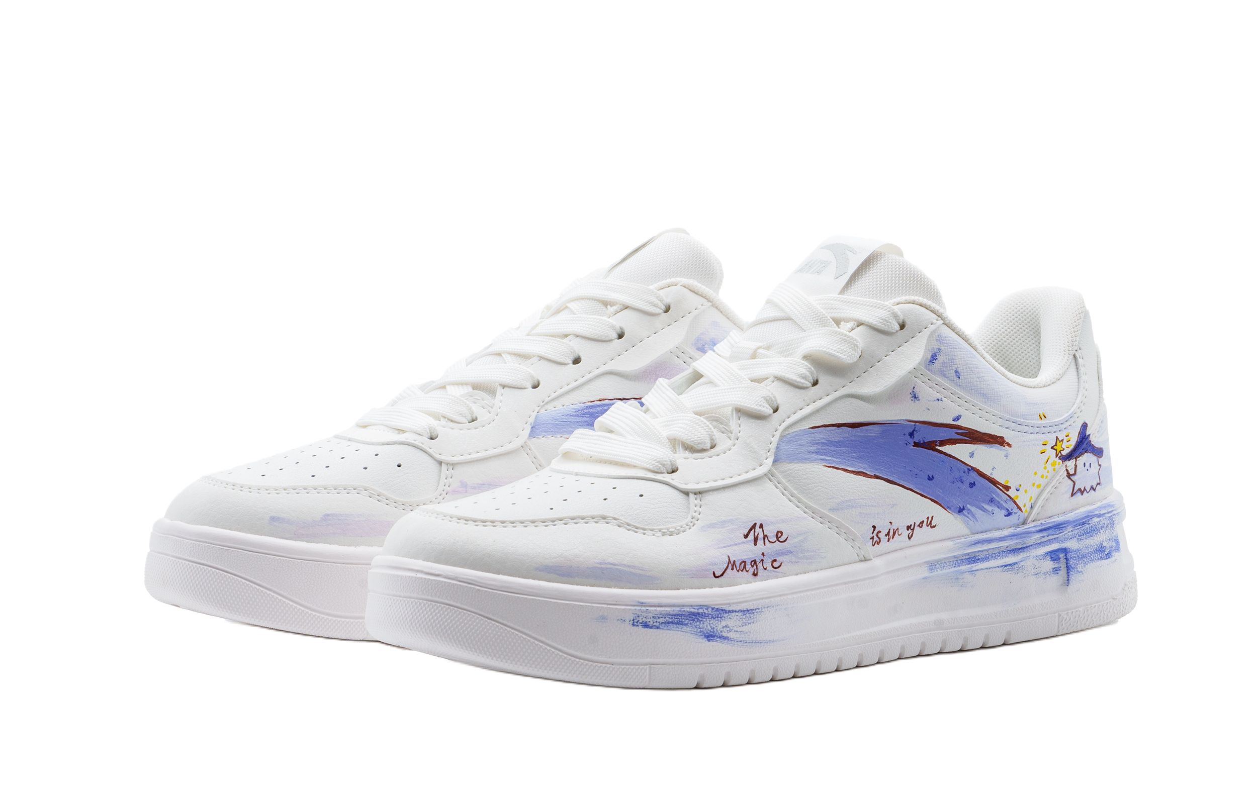 Anta Relaxed Cushioning, Wear Resistant Low Top Skateboard Shoes Unisex White Purple купить в интернет-магазине Yoocart с быстрой доставкой по России.