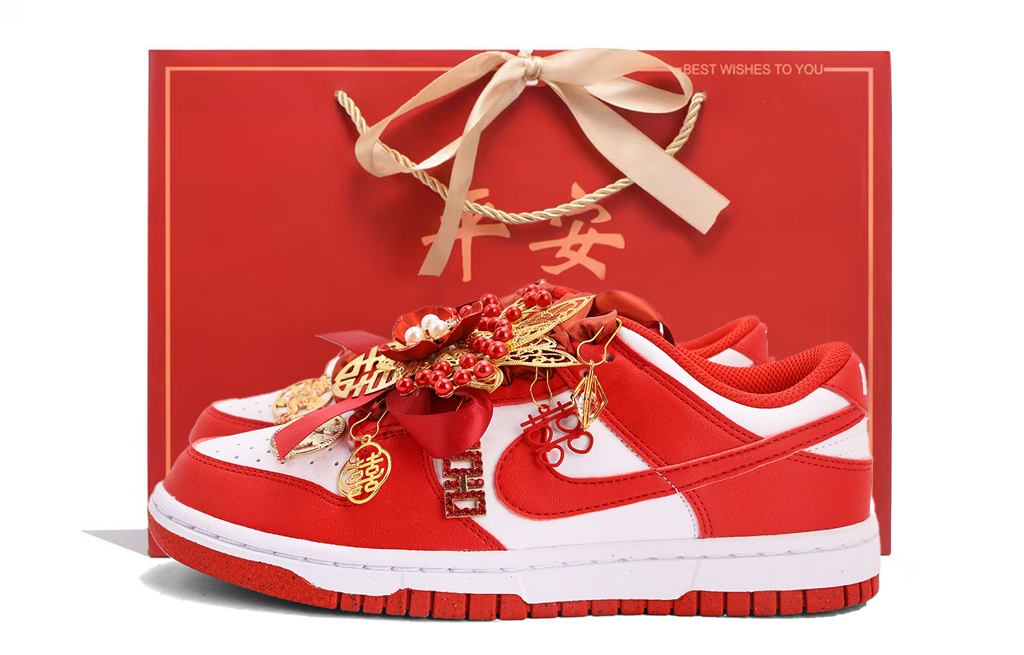 Nike Dunk Coverage Slip Resistant And Abrasion Resistant Low top Skateboard Shoes Unisex True Red