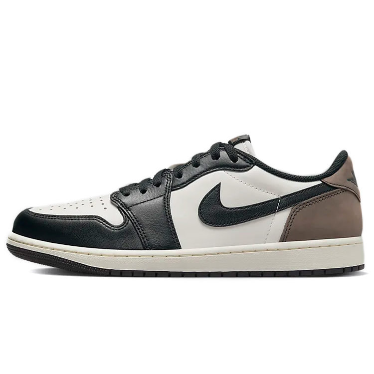 Jordan Air Jordan 1 Wear-Resistant Slip-Resistant Low-Top Vintage Basketball Shoes Men's Black White Brown