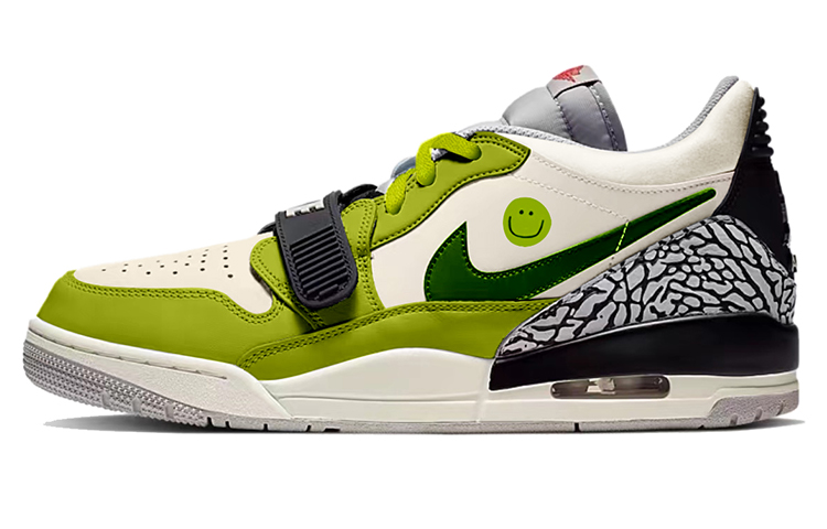 Jordan Legacy 312 Low Cushioning Wear-Resistant Low-Top Vintage Basketball Shoes Men's Beige Green