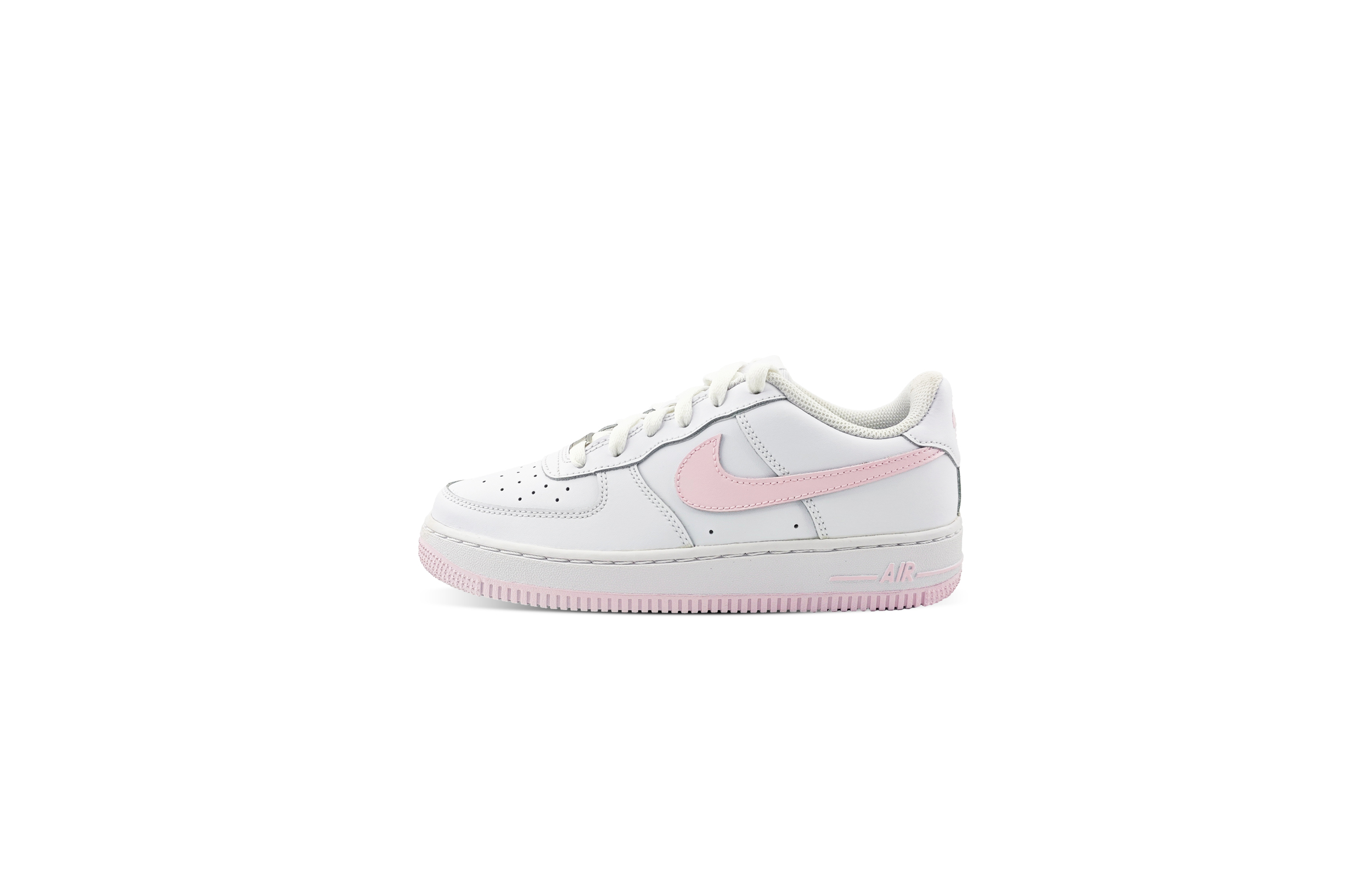Nike Air Force 1 Abrasion Resistant Low Top Skateboard Shoes Women's White Pink