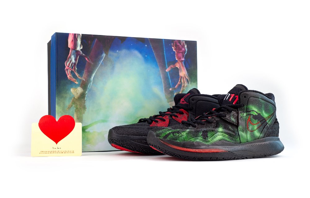 Nike Kyrie 8 Infinity Basketball Shoes Unisex Mid-Top Black Green