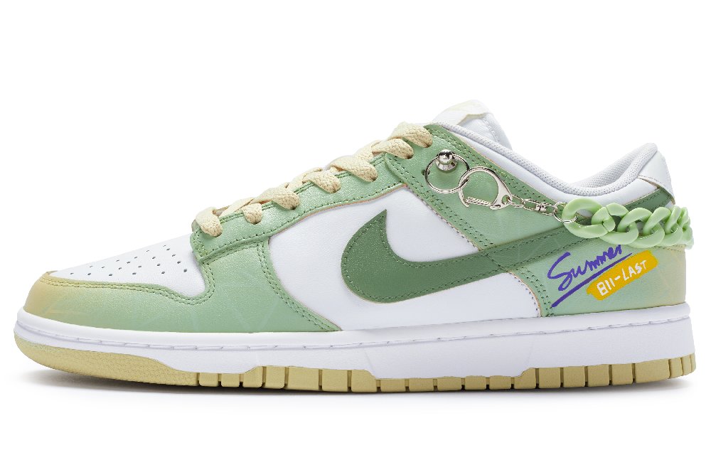 Nike Dunk Low 811 Manufacturing Low-Top Skateboard Shoes Men's Green White Blue
