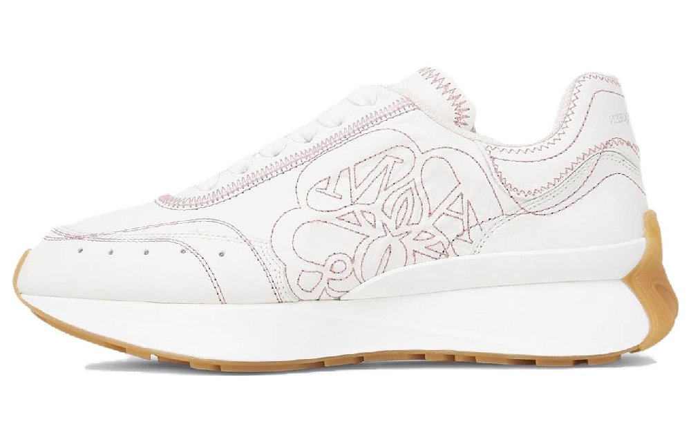 Alexander McQueen Sprint Runner White Pink Trim Women's