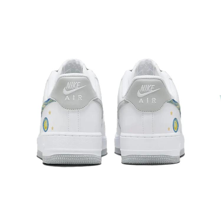 Nike Air Force 1 Slip Resistant, Abrasion Resistant, Breathable Low Top Skateboard Shoes Men's White Blue купить в интернет-магазине Yoocart с быстрой доставкой по России.