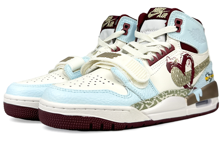Jordan Legacy 312 High top Vintage Basketball Shoes GS Blue White купить в интернет-магазине Yoocart с быстрой доставкой по России.