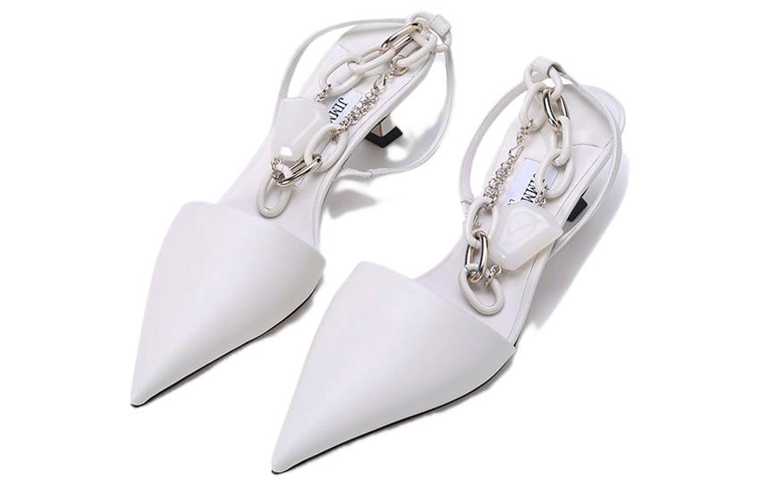 Jimmy Choo Slim Heel High Heels Women's Ivory White