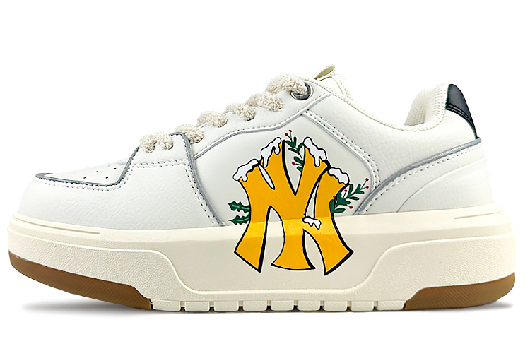 MLB Chunky Liner Slip Resistant, Abrasion Resistant, Lightweight Low Top Skateboard Shoes Unisex Yellow White
