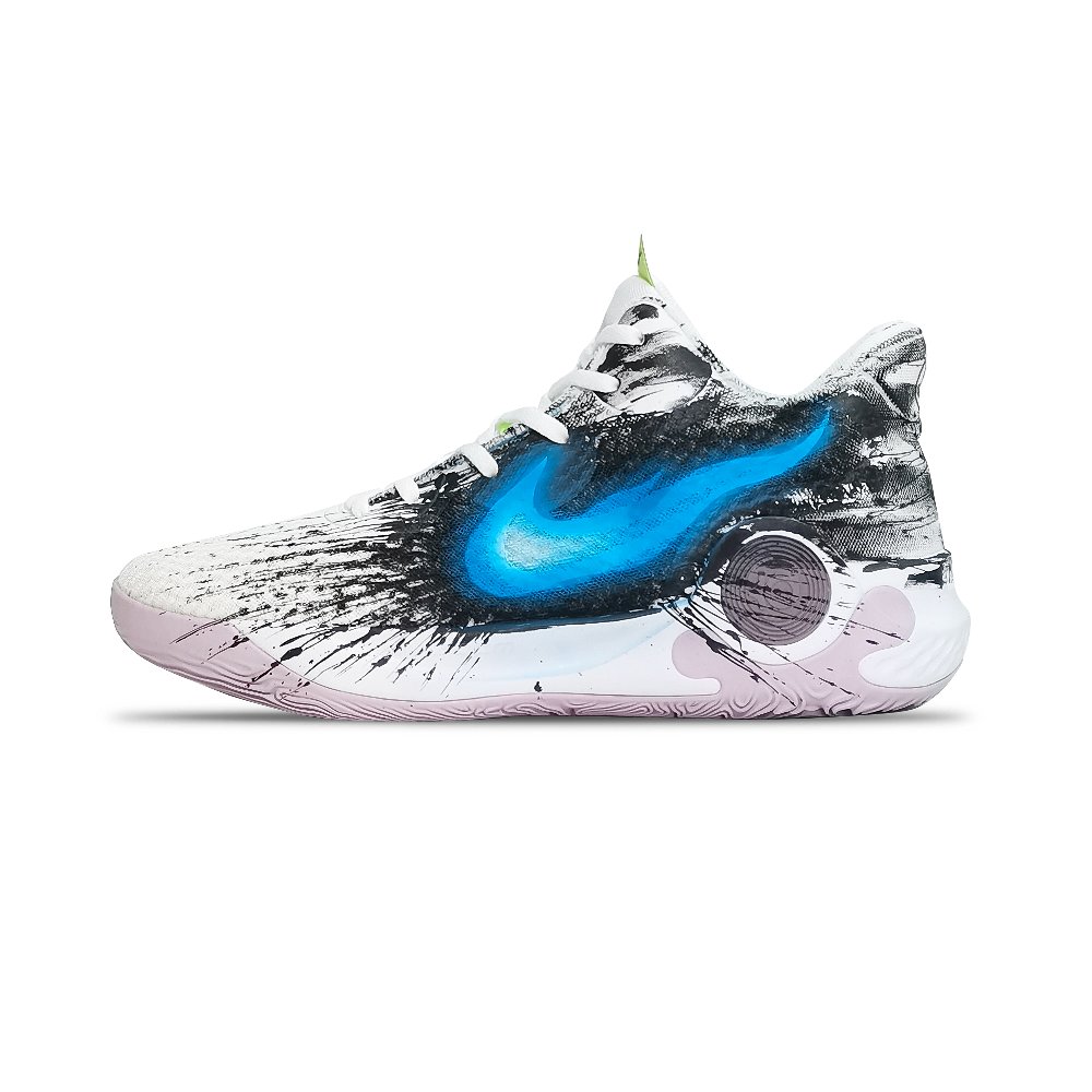 Nike KD Trey 5 IX Ep Cushioning Anti-Slip And Wear-Resistant Low-Top Vintage Basketball Shoes Men's Black White Blue