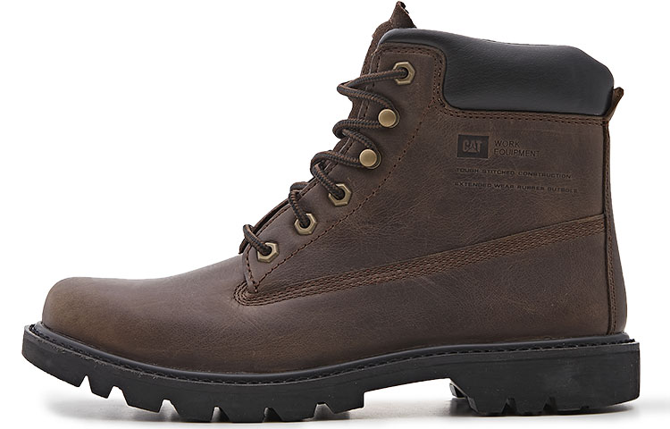 CAT Wear-Resistant Slip-Resistant Crew Outdoor Boots Unisex Tan
