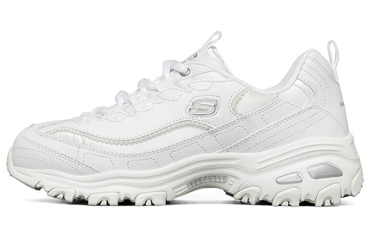 Skechers D Lites Low Top Running Shoes White Women's