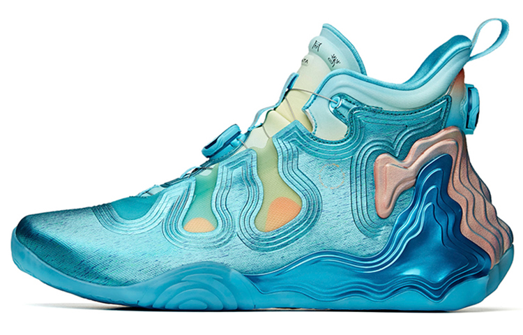 ANTA Star Mountain Basketball Shoes Men's Mid top Blue/Green