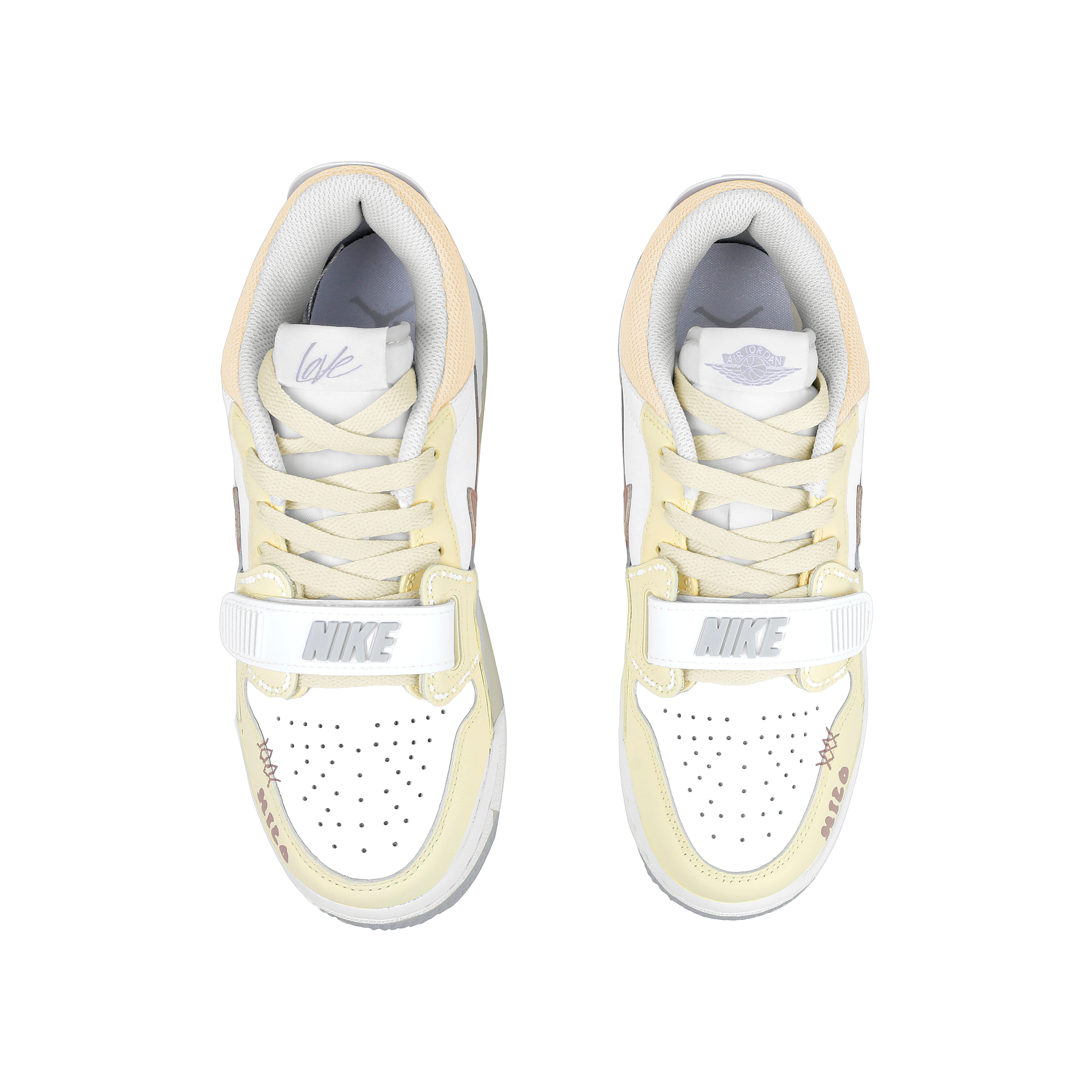 Jordan Legacy 312 Sunbeauty Puppy Slip-Resistant Cushioning Low-Top Vintage Basketball Shoes Women's Yellow White купить в интернет-магазине Yoocart с быстрой доставкой по России.