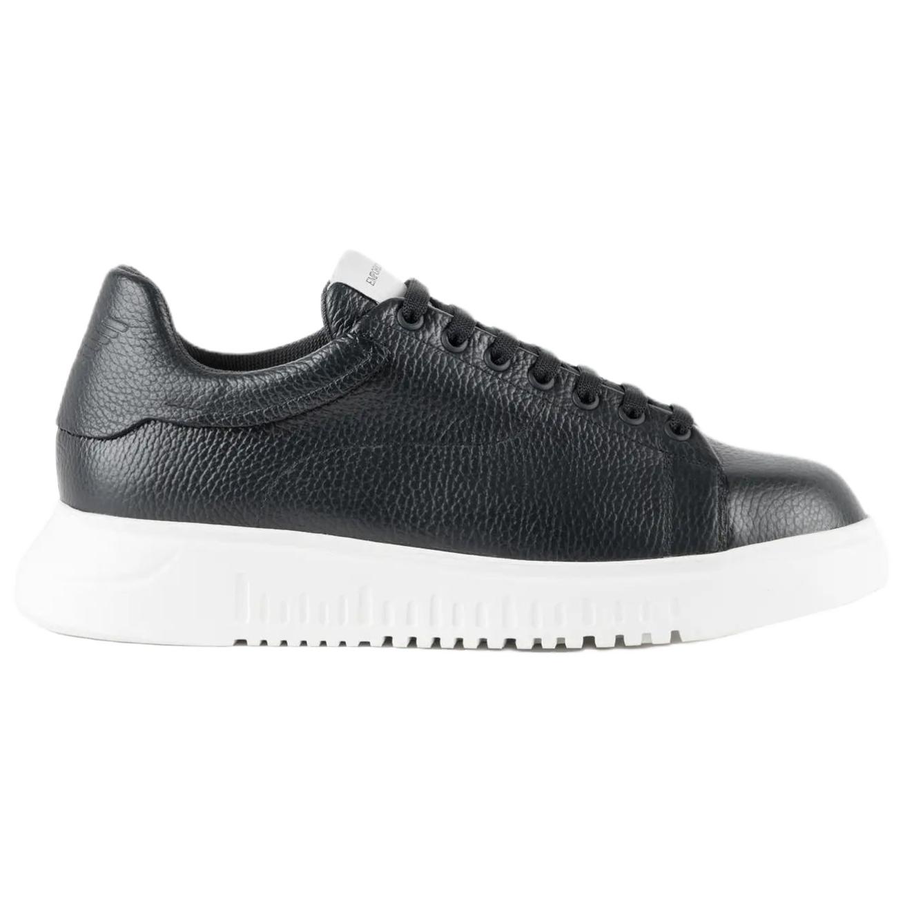 EMPORIO ARMANI Textured Leather Sneakers