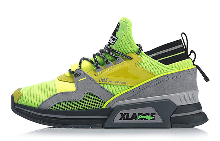 XLARGE x LiNing Low-Top Casual Shoes Men's Neon Green