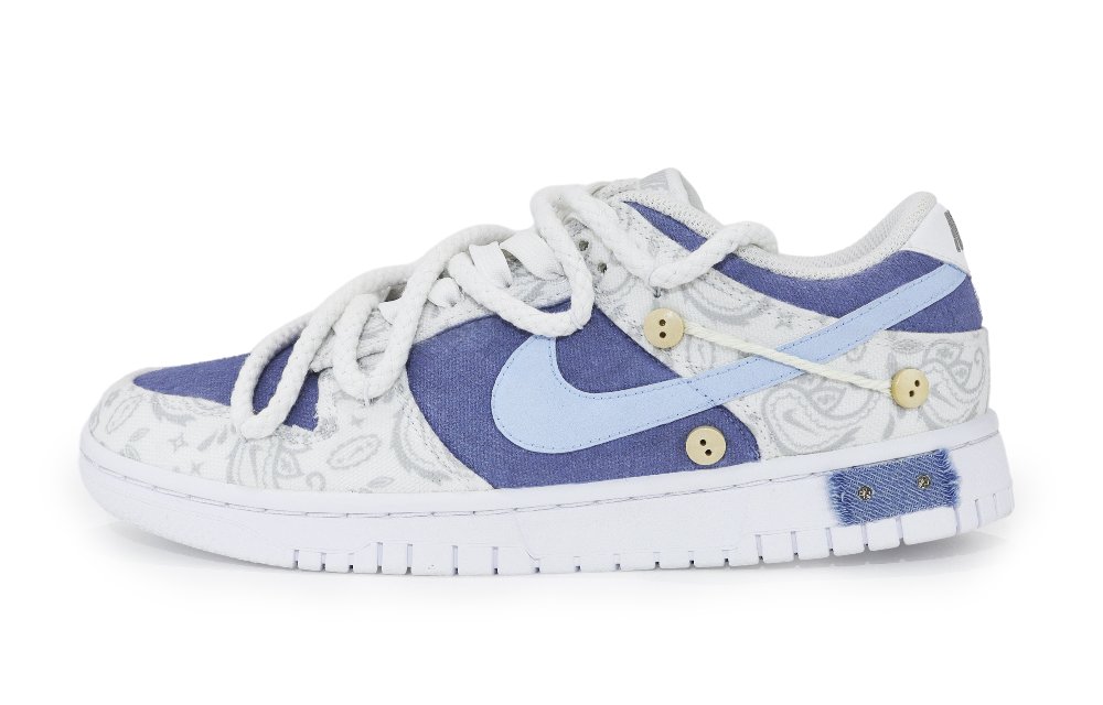 Nike Dunk Skateboard Shoes Women's Low-Top Blue/White