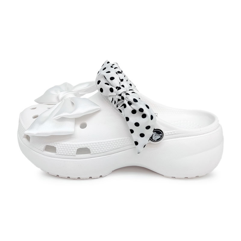 Crocs Classic Platform Clog Green Mountain, Polka Dot Butterfly Clogs Women's White