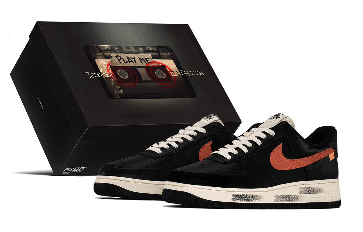 Nike Air Force 1 Abrasion Resistant Low top Skateboard Shoes Men's Black White