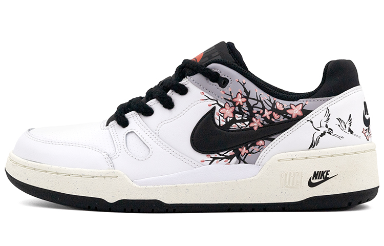 Nike Full Force Cushioning Wear-Resistant Low-Top Skateboard Shoes Men's White Black