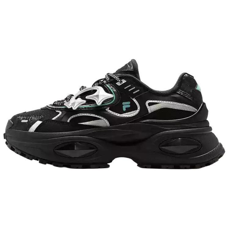 FILA FUSION BIANCO III Anti-Slip Wear-Resistant Low-Top Chunky Sneakers Women's Black