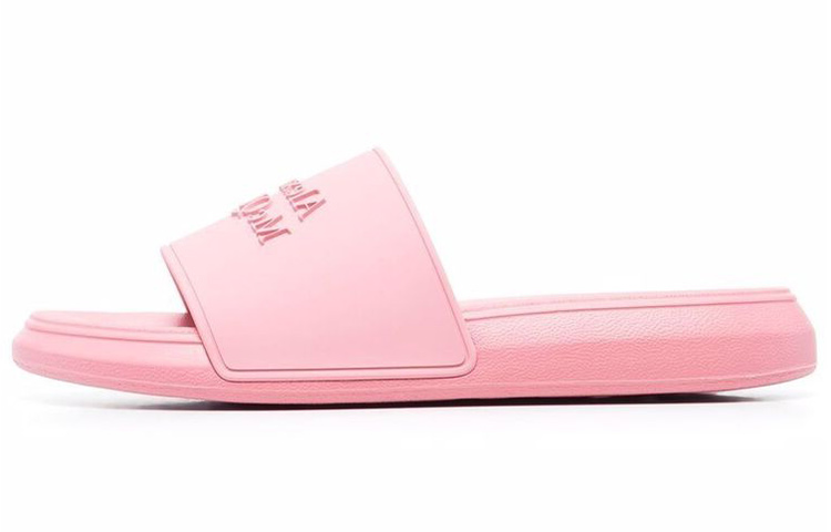 Alexander McQueen Logo Slides Pink Pastel Women's