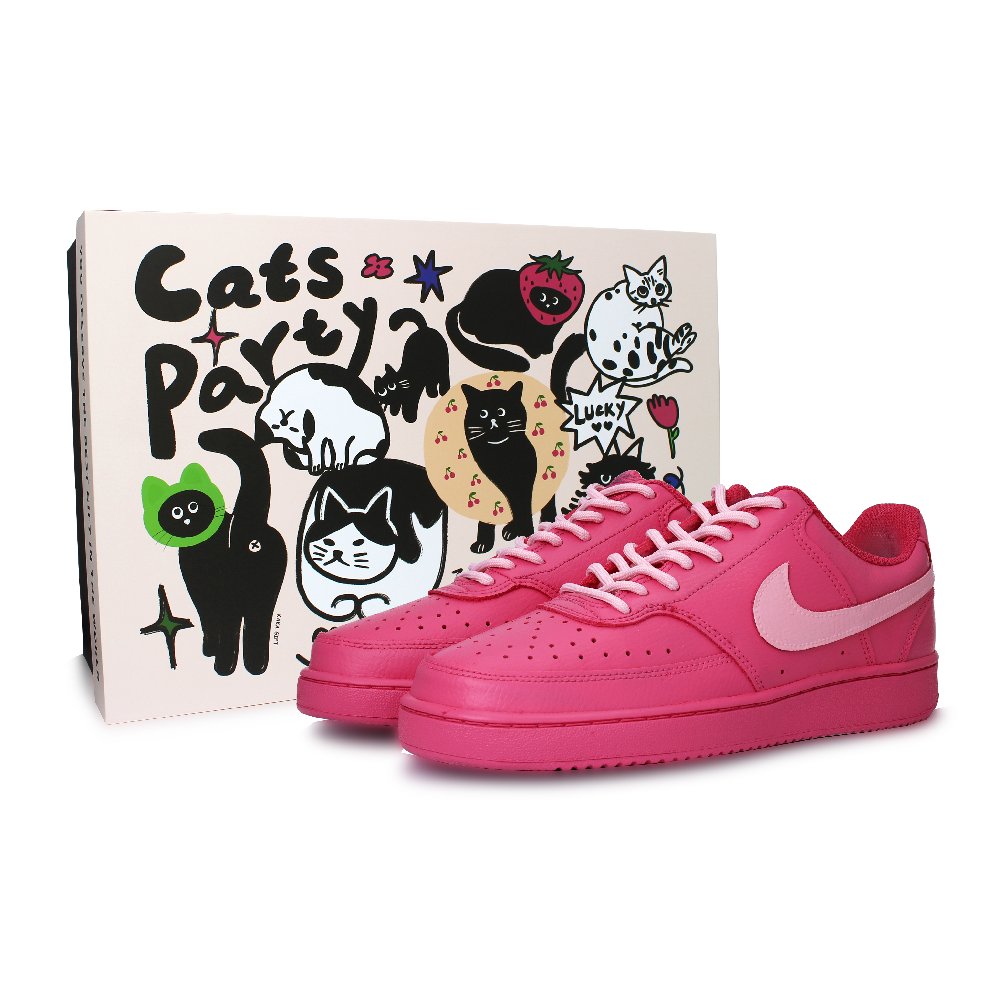 Nike Court Vision 1 Low Top Skateboard Shoes Unisex Pink