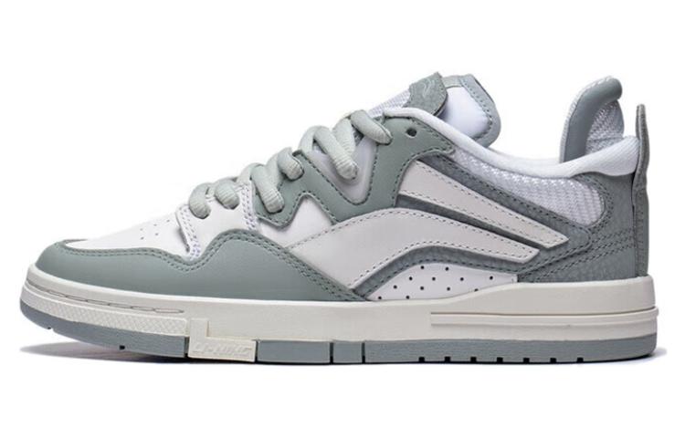 LiNing Wei Wu PRO Slip Resistant Cushioning Abrasion Resistant Support Low Top Skateboard Shoes Women's Gray White