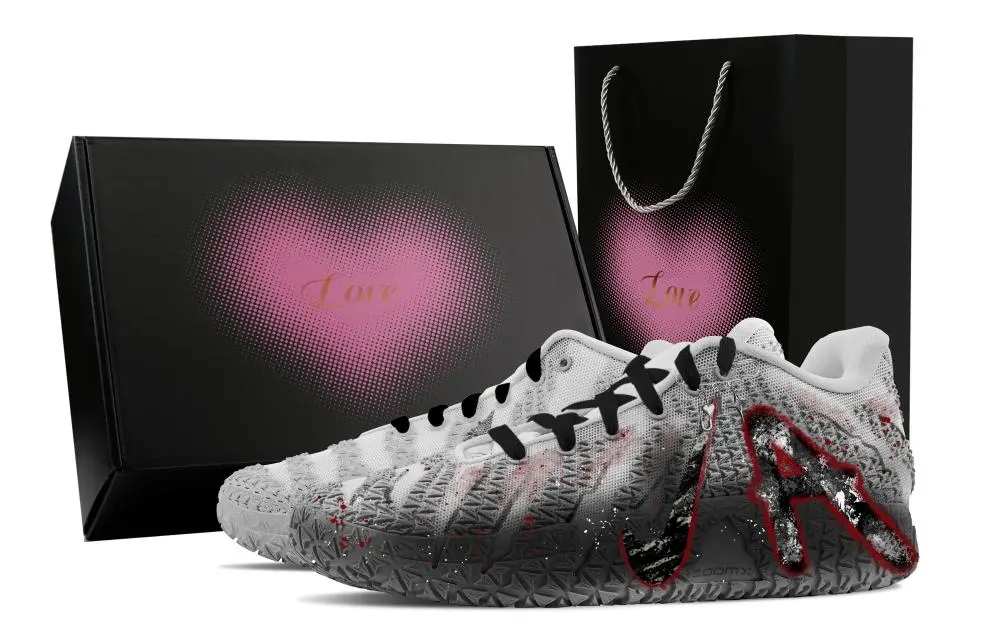 Nike Ja Morant 3 Scarlet Shadow, Heart Box Abrasion Resistant Low top Basketball Shoes Unisex Gray Red