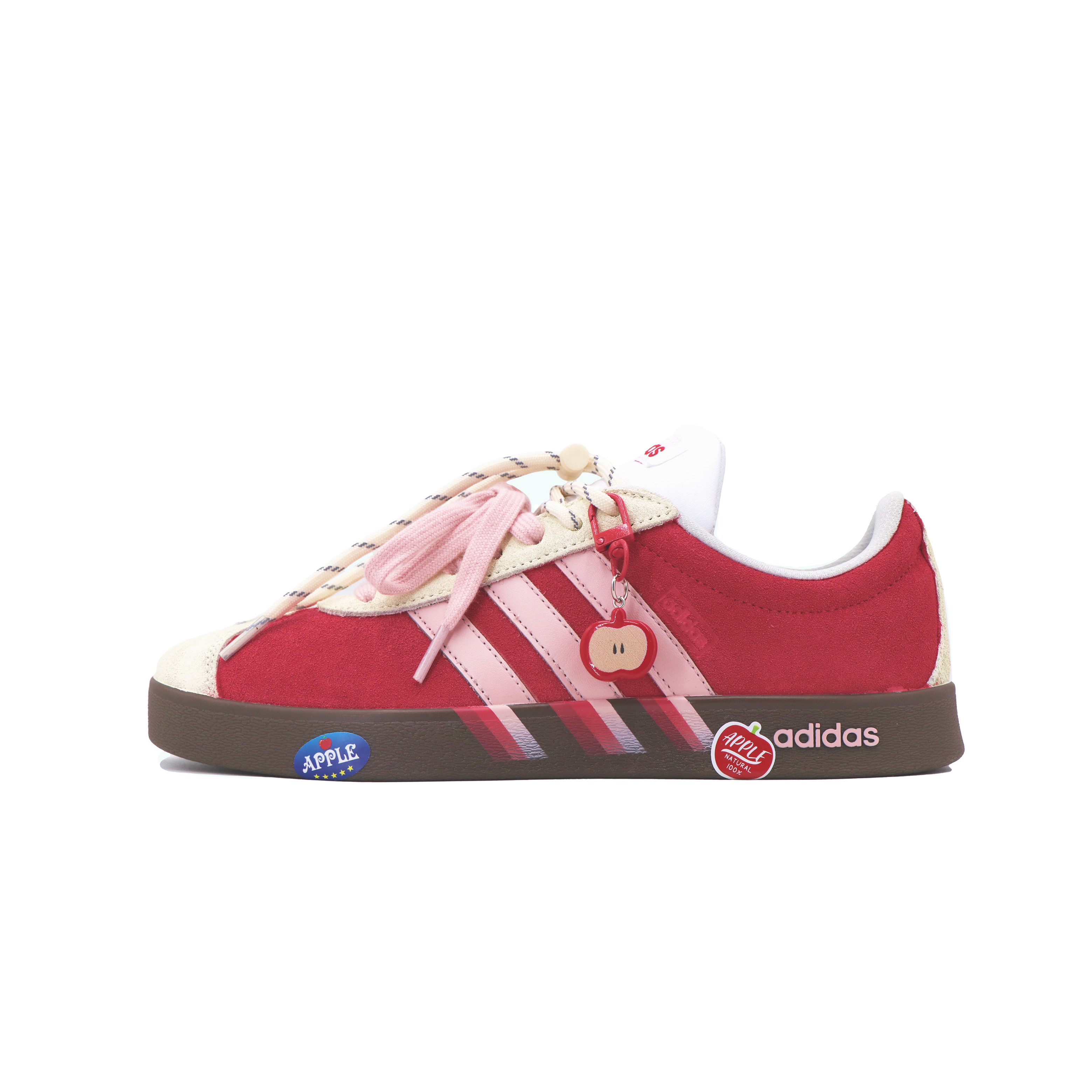 Adidas VL COURT 2.0 Cushioning, Wear Resistant Low top Skateboard Shoes Unisex Pink