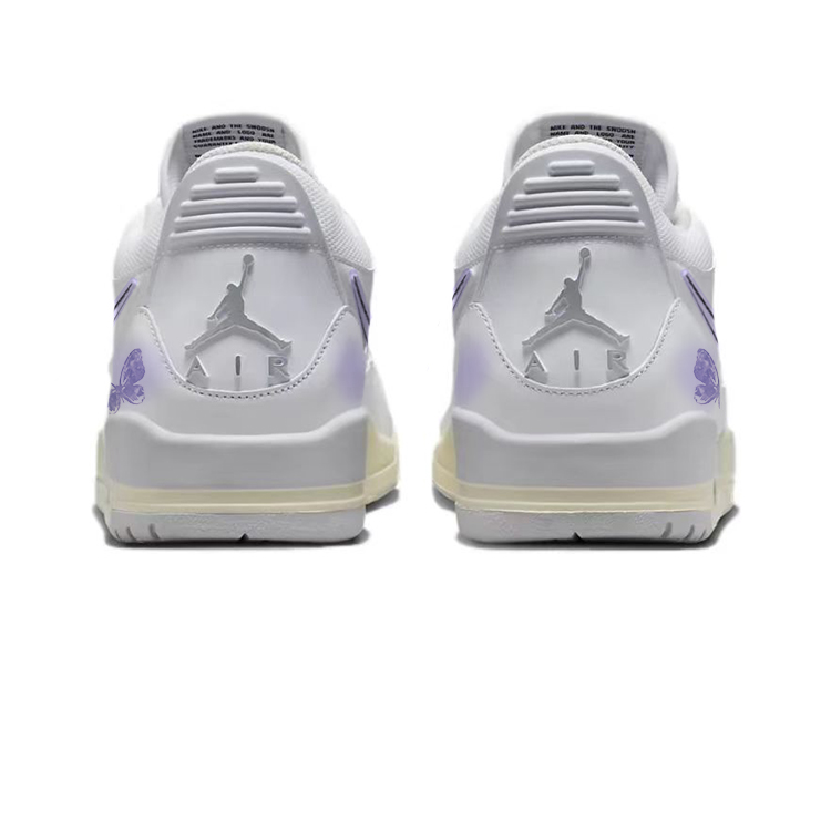 Jordan Legacy 312 Wear-Resistant Slip-Resistant Low-Top Vintage Basketball Shoes Men's Light Purple