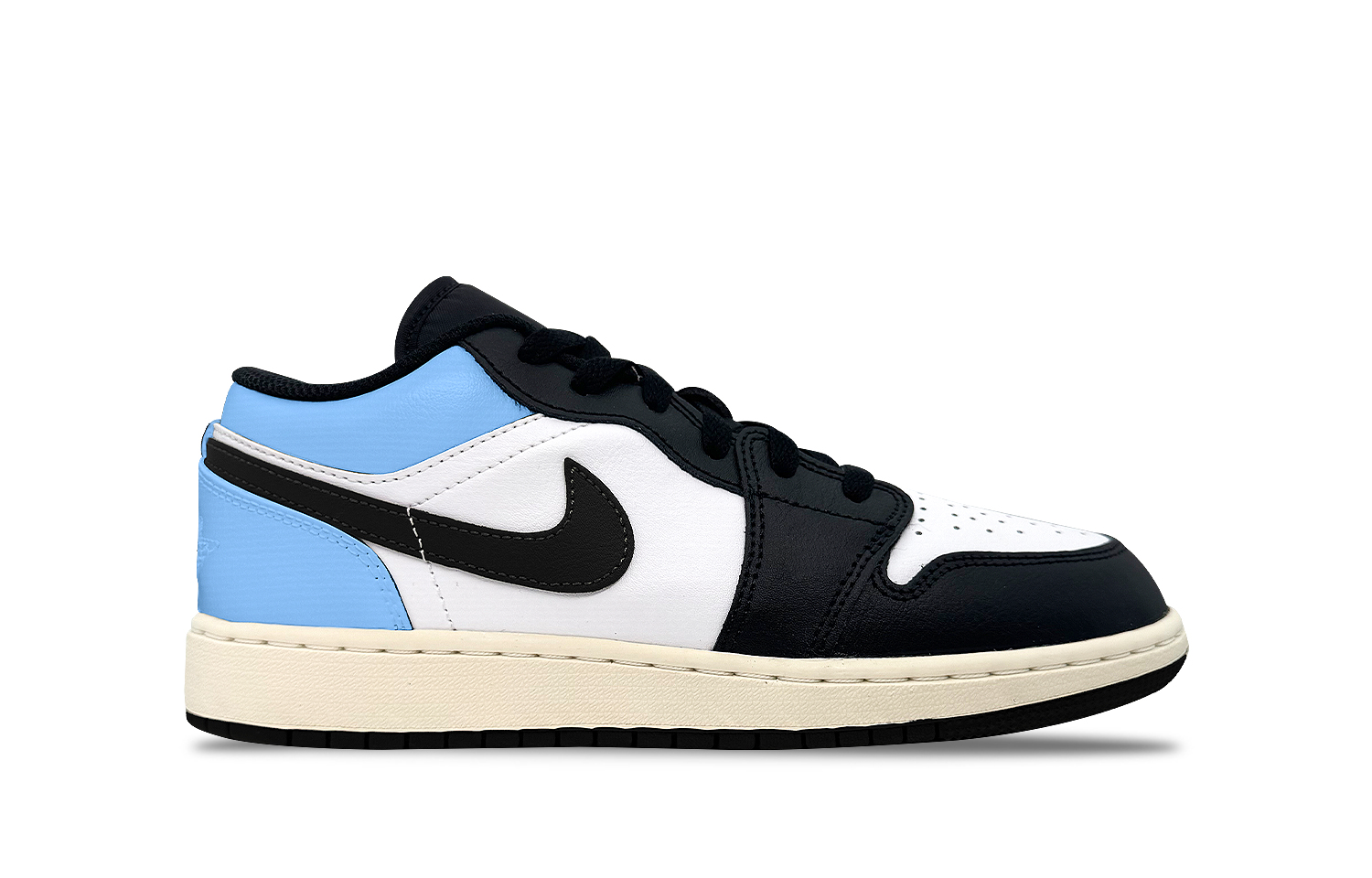 Jordan Air Jordan 1 Abrasion Resistant Low top Vintage Basketball Shoes Unisex Blue Black