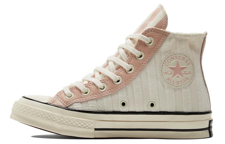 Converse Chuck Taylor All Star 70 Hi Striped Terry Cloth Egret Pink Clay Women's