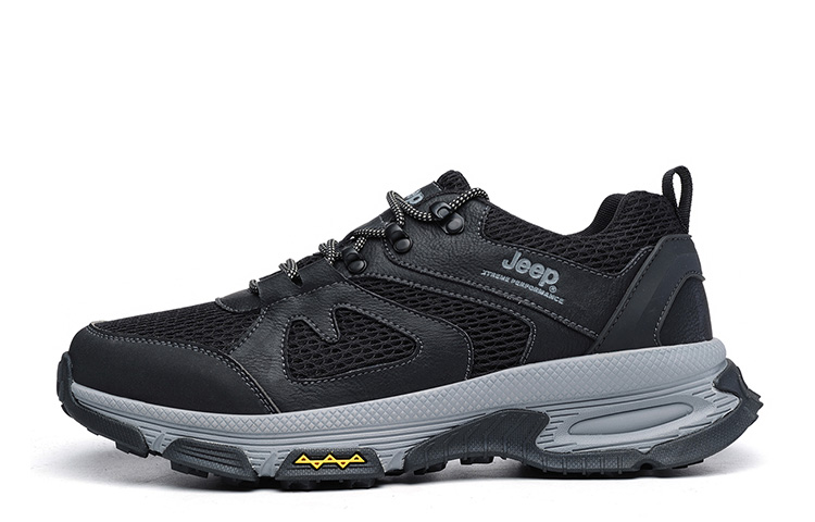 Jeep Abrasion-Resistant Low-Top Casual Shoes Men's Black