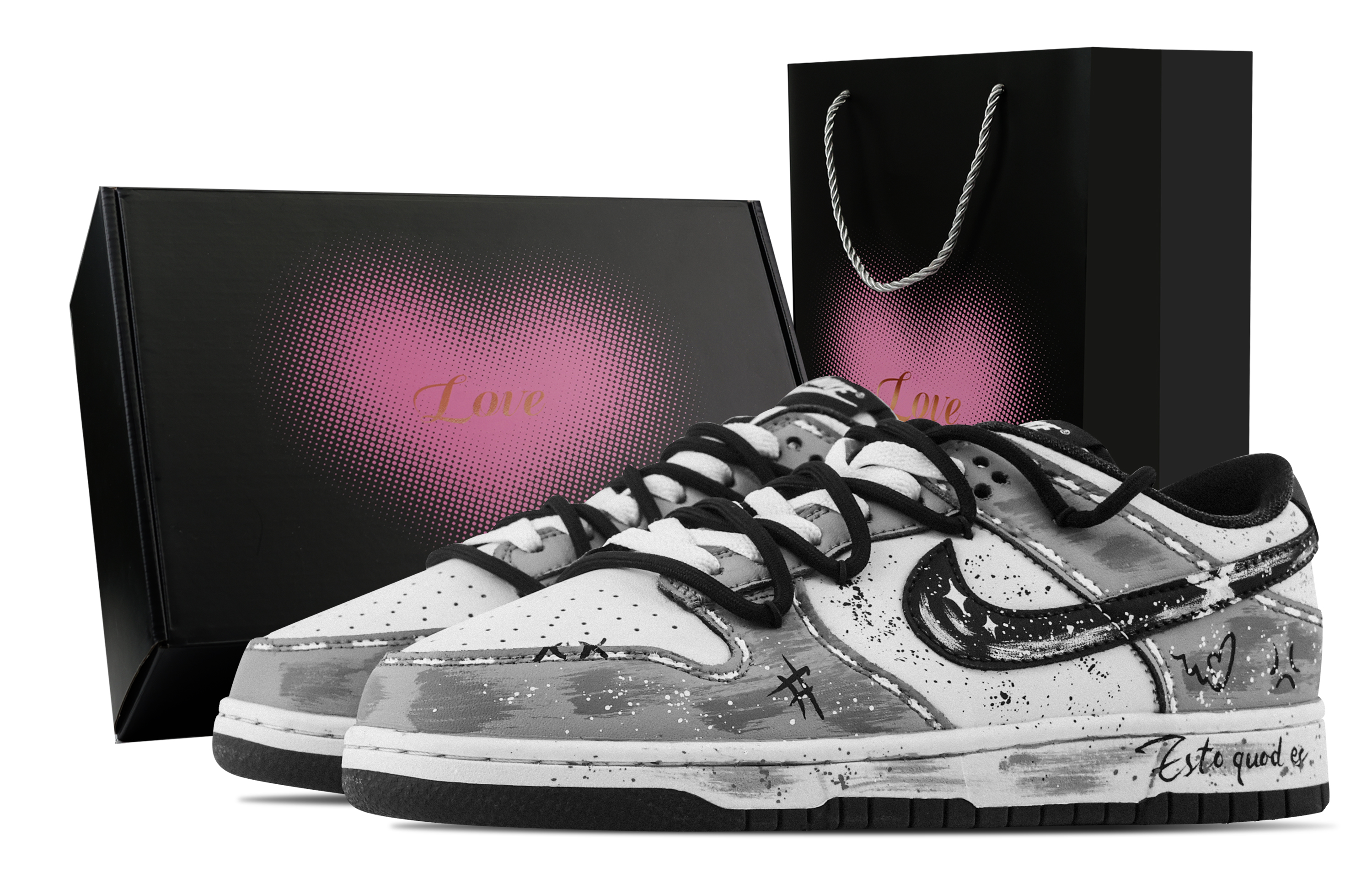 Nike Dunk Freedom Street, Heart Box Slip Resistant Abrasion Resistant Low top Skateboard Shoes Unisex