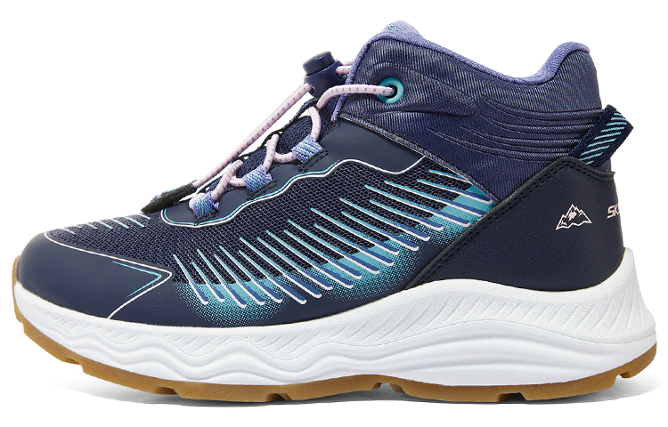 Skechers Girls Thermal Abrasion Resistant Short Snow Boots Women's Marine Blue Lavender