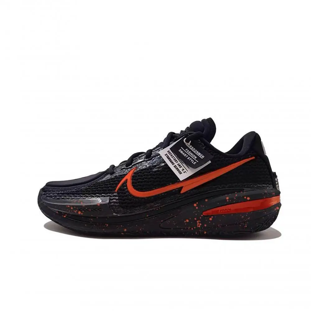 Nike Air Zoom GT Cut Orange Shadow Low top Basketball Shoes Unisex Black Orange