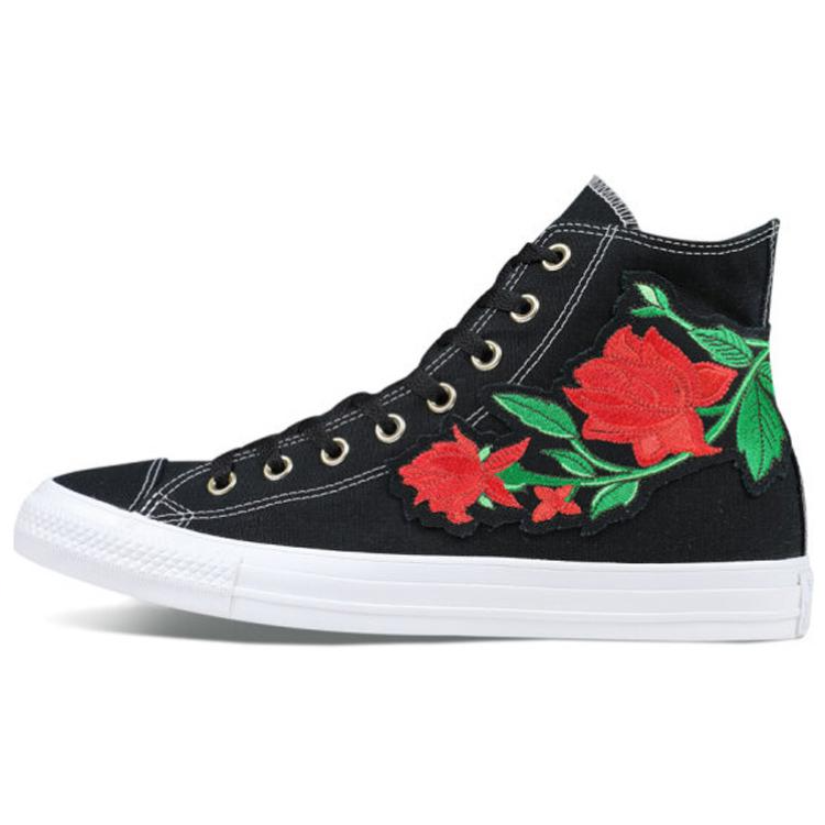 Converse Chuck Taylor All Star Embroidery 'Black Red' Women's