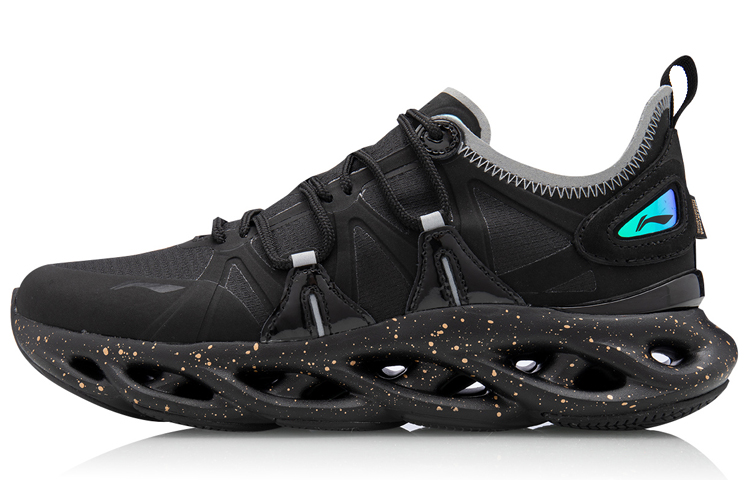 LiNing Li Ning Arc Shock Absorbers Rebound Lightweight Low top Running Shoes Women's Standard Black