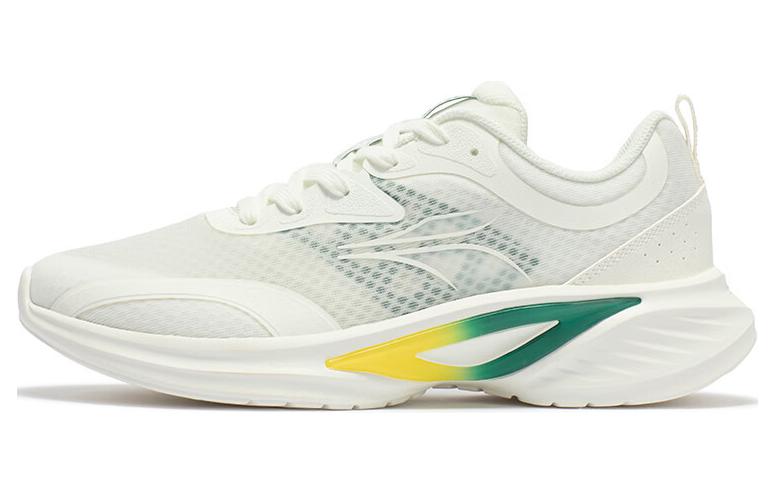 361° Cushioning, Wear Resistant Low Top Running Shoes Men's White Green
