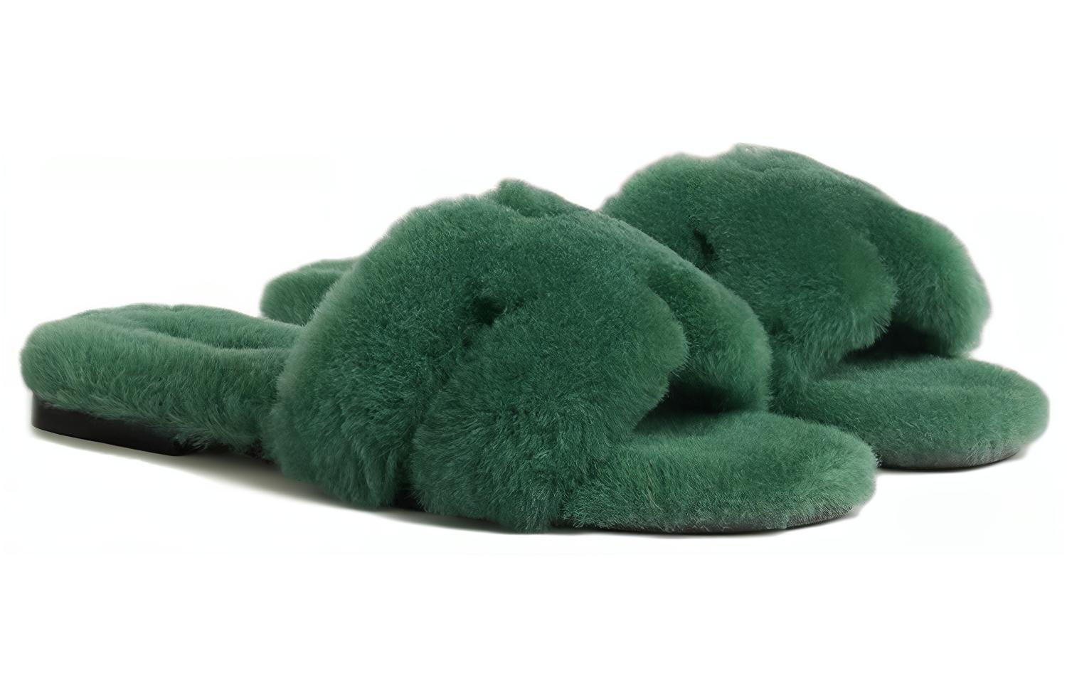 HERMES Oran Sandal Vert Anglais Sherling купить в интернет-магазине Yoocart с быстрой доставкой по России.