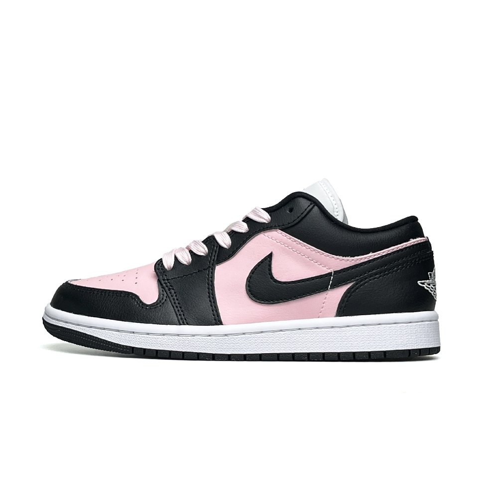 Jordan Air Jordan 1 Wao Abrasion Resistant Slip Resistant Low Top Vintage Basketball Shoes Women's Black Pink