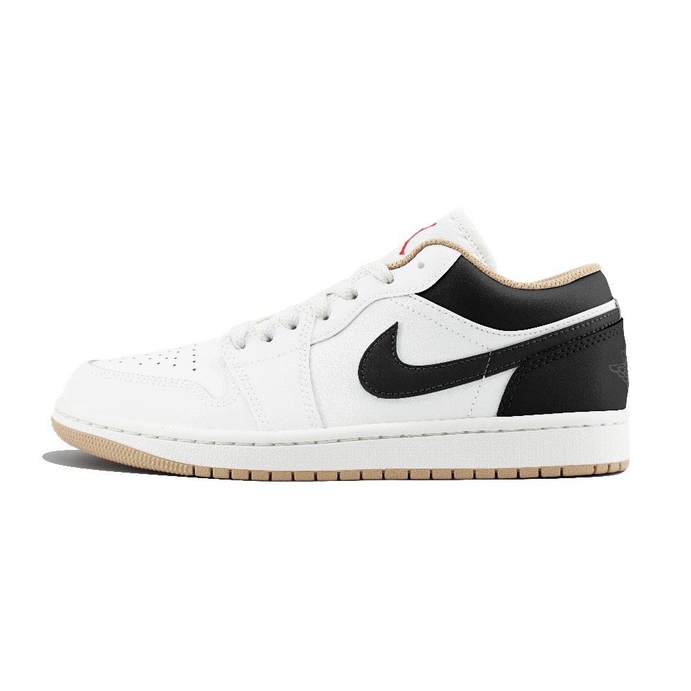 Jordan Air Jordan 1 LOW'Sail' Abrasion Resistant Low Top Vintage Basketball Shoes Men's White Black